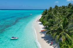nádherná pláž na Maledivách