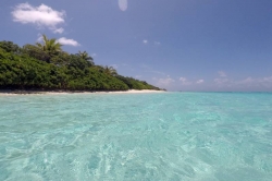 krásná pláž na Maledivách
